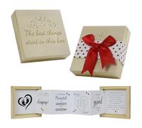 Deskinator Regalos de anuncio de bebé para abuelos, anuncio de embarazo para abuelos, revelación de embarazo, ideas para abuelos, sorpresa de anuncio de nuevo bebé, caja de recuerdo de madera con