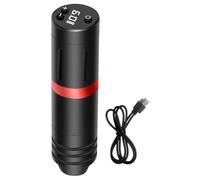 Deskium Bolígrafo inalámbrico para tatuaje de 0,4 cm/4,0 mm, recargable, pantalla digital, 5-12 V, motor sin núcleo incluido
