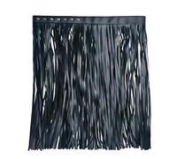 Deskium Cinturón ajustable de piel sintética con hebillas de metal, borlas de 35 cm, cinturón largo negro, para mujer, falda de vaquera, flecos, clubes y fiestas ideales para fiestas