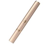 Deskium Golden - Rizador de pestañas eléctrico 2 en 1, doble cabeza con recortador de cejas, recargable por USB, calentamiento rápido de 20 segundos para cejas ideales y pestañas de larga duración