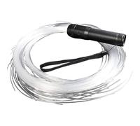 Deskium Látigo de luz LED de 7 colores, 36 modos, fibra óptica, mango de metal, recargable, rotación de 360 grados, para fiestas, actuaciones