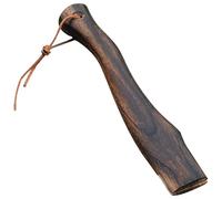 Deskium Mango ergonómico de hacha de madera Qinggang de 330 mm, repuesto de hacha corta, incluye cordón de cuero y cuña de madera
