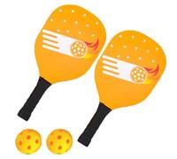 Deskium Palas de palas naranjas, juego de 2 piezas de madera con textura SpinFlex, bolsa y 2 bolas incluidas, ideal para principiantes, práctica al aire libre y diversión