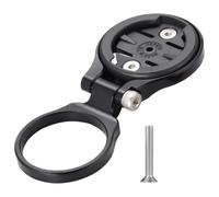 Deskium Soporte espaciador de auriculares, soporte para computadora de bicicleta, extensión GPS de aleación de aluminio, soporte de vástago, para la serie Edge, color negro