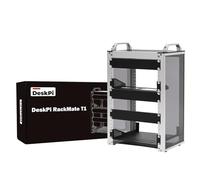 DeskPi Gabinete de servidor 8U, estante de servidor de 10 pulgadas para equipos de red, servidores, audio y video, funda de montaje en rack DeskPi RackMate T1