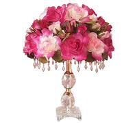 Deskps,Tableps,Readingp Deskp Bedroom Bedside Crystal Fabric Rosedecorationp Romantic Wtablep Dimmer Switch Lightingp Tablep