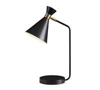 Deskps,Tableps,Readingp Deskp Simple Bedroom Tablep Bedsidep Post-Modern Wrought Iron Desk Study Led Light,P Head Can Be Adjusted Up And Down Tablep/Black/a