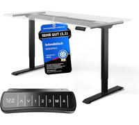 DESKSPACE Pro - Estructura de Escritorio eléctrica 70-119 cm, Negra | Protección anticolisión, 3 memorias, puerto USB, motor < 50 dB, 100 kg, garantía 5 años