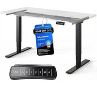 DESKSPACE Pro Plus - Estructura de Escritorio eléctrica 62-127 cm, Negra | Motor doble < 50 dB, protección anticolisión, 3 memorias, puerto USB, 160 kg, garantía 5 años