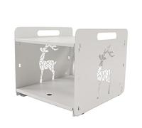 Desktop Bookshelf Detachable Deer Design Strong Bearing Capacity Customizable Height Desk Book Storage Rack for Home Office School Made of Iron Material 2 Panels Included