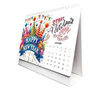 Desktop Calendar - Paper Table Calendar | 2026 Calendars Planner Rhinestone Painting | Desktop Accessories Christmas Decorations For Panning Home Work Holiday Kids School Classroom Birthday