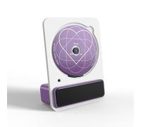 Desktop CD Player with Speakers, CD Player for Home Desktop, 5.3 Bluetooth HiFi Turntable Speaker, with Remote Control/3.5mm AUX Headphone Port/1.5" Dual Speakers, Range, for Office(Purple)