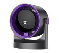 Desktop Digital Display Fan - 100 Speed Settings Portable Rechargeable | Cooling Desk Fan With LED Screen | USB Powered - For Home Dormitory Outdoor Travel Office - Small Quiet Strong Airflow - 100 Ad