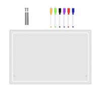 Desktop Dry Erase Board, raspable Acrylic Notepad, Tabletop Whiteboard with Sex Pens, Reutilizable Message Pad for Home, School, Daily Planning, Reminders, and Notes Organizer