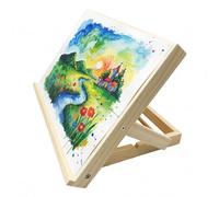 Desktop Easel for Painting - Wooden Adjustable Angle Foldable Board, Portable Tabletop Easels for Adults, Beginners, Teens, Artists, Students | Studio Drafting, Drawing, Sketching, Canvas Painting