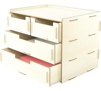 Desktop File Drawer - 3 Tier Quality Wood Desk Organizer, Cabinets, Share The Fun Of Assembling With Your Family