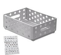 Desktop Foldable Storage Crate | Organizing Supplies Small Baskets | Scalable Storage Crate for Bedroom, Classroom, and Kitchen Use | Portable Storage Solution for Home and Office