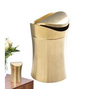 Desktop-, für den Schreibtisch - aus Edelstahl,1,5 l kreativer tragbarer Abfalleimer, verschleißfester für Schrank, Arbeit, Auto