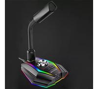 Desktop Gooseneck USB Microphone Game with Voice Changer Condenser Microphone Suitable for Computer Studio Recording (Color : USB Type 1 Size : 130 * 123mm) (USB Type 2 130 * 123mm)