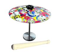 Desktop Mini Drum - Pequeño instrumento de percusión de metal compacto, relaxing Calming Rhythm Tool, Music Lover Accessory With Included Percussion Stick For Easy Play | For Teens Men Women Students