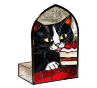 Desktop Organizer Box - Faux Stained Glass Vase For College Dorm