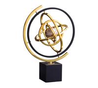 Desktop Rotating Globe | Modern Sculpture Decor, Abstract Art Metal Globe Ornament | World Globes Sturdy Stand Rotating Desktop Globes for Geographic Home for Men/Father/Husband/Boyfriend/Kids/Boss
