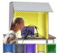 Desktop Soundproof Cover, Portable Vocal Recording Booth, Isolation Booth Box For Home Studio, Microphone Recording Equipment, Ecosfriendly Material, For Podcasts Work Singing Broadcasting