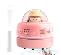 Desktop Vacuum | 9,6 x 8,3 cm Cartoon Dust Catcher Assistance | Desktop Space Savior Energy Saving, Battery Operated, Adorable Portable Cordless Vacuum For Home, School, Car Dust & Crumb Removal