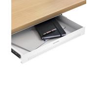 Desktronic Cajón de Escritorio - Organizador oculto bajo escritorio, cajón de almacenamiento, fácil instalación, ahorra espacio, gran capacidad, metal, para oficina y tocador, estructura resistente