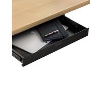 Desktronic Cajón de Escritorio - Organizador oculto bajo escritorio, cajón de almacenamiento, fácil instalación, ahorra espacio, gran capacidad, metal, para oficina y tocador, estructura resistente