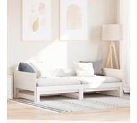 Deslizable de pino macizo para dormitorio moderno blanco 203 5 x 184 x 56 5 | Cama Abatible de Dia 203,5 x 184 x 56,5 cm con Cama Nido Deslizable, Estructura de Madera Maciza de Pino, para Invitados y