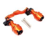 Deslizador Cuadro Moto Para PCX 150 Deslizador De Tubo De Para Escape Ajustable Universal Para Motocicleta Protector Antichoque Accesorios De Modificación De Repuesto(Orange)