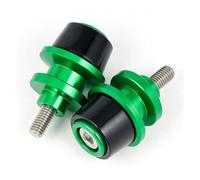 Deslizador Cuadro Motocicleta Tornillos Soporte Deslizantes Carretes Basculantes 8 Mm CNC Para Motocicleta KAWASAKI Z900 RS SE Z650 Z800 Z1000SX ZX6R ZX10R NINJA 650 400 Topes Anticaida(VERDE)