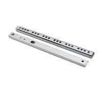 Deslizador de cajón de 8 "-16", 1 par, 17mm de ancho, dos secciones, Mini bola deslizante ultraestrecha, gabinete de acero, riel de conducto bidireccional(16inch-406mm)