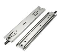 Deslizador de cajón resistente Ra de 10 a 40 pulgadas de ancho con rodamiento de bolas, montaje lateral, 1 par de repuesto con bloqueo de doble cara para un deslizamiento suave y uso industrial