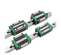 Deslizador de cojinete lineal con riel deslizante 2 uds guía lineal HGR15 cuadrada de 15mm ancho con carro bloque deslizante HGH15CA(850mm)