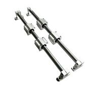 Deslizador de cojinete lineal con riel deslizante Carril lineal redondo de 2 uds., eje 16mm + carcasa rodamiento SCS16UU + abrazadera riel SK16, uso for impresora 3D guía(200mm)