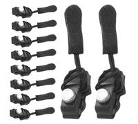 Deslizador de cremallera - Tiradores de cremallera de repuesto de 10 piezas, deslizador de metal resistente, accesorio de fácil fijación | Chaqueta Mochila Equipaje Saco de dormir Kit de reparación