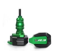 Deslizador De Cuadro De Motocicleta Almohadilla Protectora Antichoque Protección contra Caídas para YZF-R3, YZFR3, YZF R3 Protección contra Caídas(Verde)