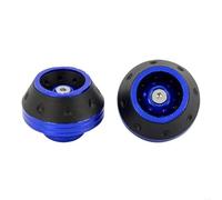 Deslizador de Cuadro Protector de choque de rueda de aluminio para motocicleta, deslizadores de marco de horquilla delantera, almohadilla de choque que cae Topes Anticaida(Blue)