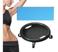 Deslizador de ejercicio abdominal, tabla de equipo de entrenamiento abdominal con alfombrilla para la rodilla, rueda giratoria de 360 grados para entrenamiento de fuerza central