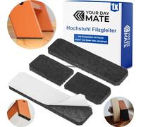 Deslizador de Fieltro para Trona, 1 Set, Compatible con Trona Hauck Alpha+ y Beta+ con Ruedas, en Negro, para Pegar, Protector de Suelo Autoadhesivo para Silla de bebé