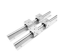 Deslizador de guía de movimiento lineal de metal 200-1000 mm 2 piezas SBR20 carril guía lineal totalmente soporte carril + SBR20UU 4 piezas bloque de rodamiento lineal(400mm)