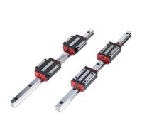 Deslizador de guía de movimiento lineal de metal Carro de bloque lineal HGH15CC de 4 piezas + riel de guía lineal HGR15 de 2 piezas(300mm)