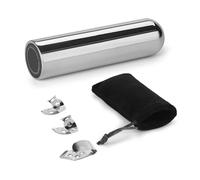 Deslizador De Guitarra Guitar Slide Tone Bar Stainless Steel Set with 3 Metal Finger Picks Storage Bag