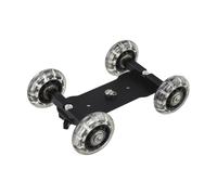 Deslizador de mesa para cámara, diseño de patinador de metal ligero con ruedas de goma giratorias para una filmación suave, capacidad de 22 libras compatible con DSLR y videocámaras