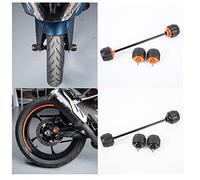 Deslizador de rueda trasera delantera para motocicleta RC390, eje, horquilla, deslizadores, marco, protector lateral contra caídas, kit de protección para RC390 RC 390 RC-390 2022 2023 (Negro)