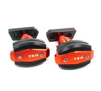 Deslizador Deslizador De Marco Protección contra Caídas para Motocicleta, Protector Carenado, Almohadilla Antichoque para Kawasaki para Z750 2007-2013 Topes Anticaida(Naranja)