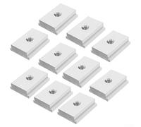 Deslizador en T de aleación de aluminio para mesa de carpintería, rosca M8, juego de 10 piezas, compatible con sierra de mesa, sierra ingletadora, prensa de taladro y bancos de trabajo de sierra de