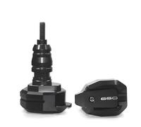 Deslizador Marco contra Caídas Motocicleta, Protector Carenado, Almohadilla Protectora Choques para para Z650 para Ninja 650 2017-2024 Control Vibración Antideslizante(Negro,X-2)